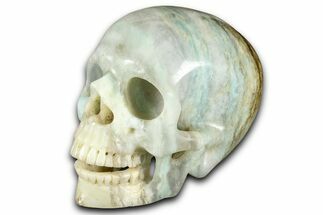Realistic, Polished Chinese Amazonite Skull #378620
