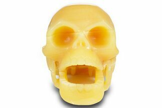 Banded Creamsicle Orange Calcite Skull #378612