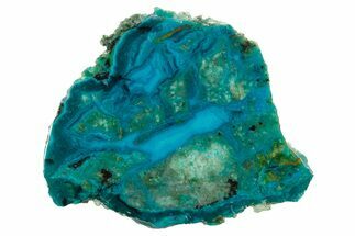 Polished Banded Chrysocolla Slice - Bagdad Mine, Arizona #378915