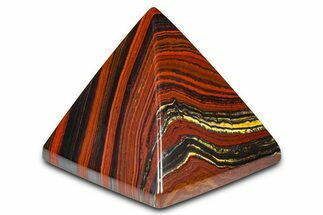 Polished Tiger Iron Stromatolite Pyramid - Billion Years #379600