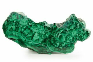 Flowery Polished Malachite Slab - D R Congo #379711