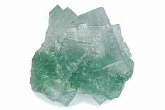 Gemmy Mint-Green Halite Crystal Cluster - Rudna Mine, Poland #379947