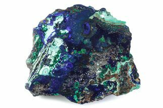 Polished Azurite and Malachite Section - Russia #380196