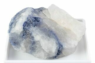 Brilliant Blue Dumortierite with Milky Quartz - Brazil #380117