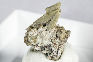 Rare Grey Elpidite Crystals with Rhodochrosite - Canada #380284