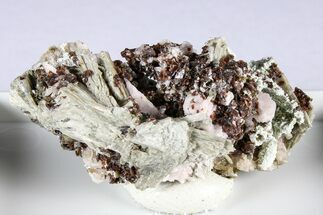 Rare Grey Elpidite Crystals with Rhodochrosite - Canada #380304