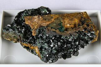 Forest-Green Libethenite Crystal Cluster - DR Congo #380368