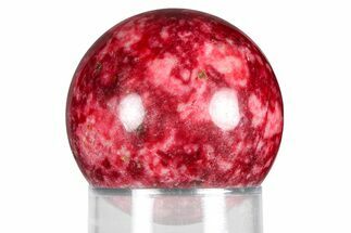 Vibrant Pink, Polished Thulite Sphere - Trondheim, Norway #380805