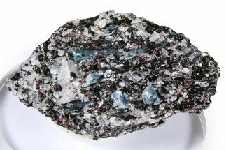 Fluorescent Kyanite & Garnet in Biotite-Quartz Schist - Russia #380659
