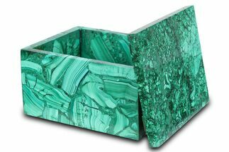 Wide Malachite Jewelry Box - DR Congo #381124