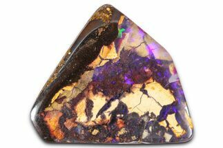 Purple Boulder Opal Specimen - Queensland, Australia #381647
