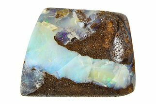 Colorful Polished Boulder Opal Specimen - Queensland, Australia #381806