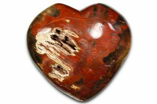 Polished Triassic Petrified Wood Heart - Madagascar #381870