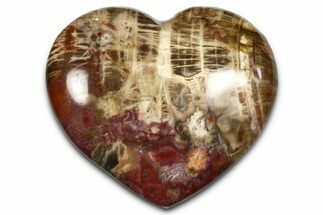 Polished Triassic Petrified Wood Heart - Madagascar #381873