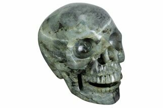 Realistic, Shimmering Labradorite Skull - Madagascar #382025