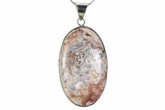 Polished Crazy Lace Agate Pendant - Mexico #376902