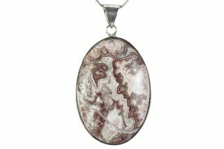 Polished Crazy Lace Agate Pendant - Mexico #376904