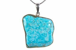 Kingman Turquoise Pendant (Necklace) - Sterling Silver #382745