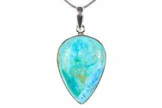 Peruvian Blue Opal Pendant (Necklace) - Sterling Silver #382767