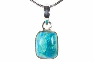 Peruvian Blue Opal Pendant (Necklace) - Sterling Silver #382821