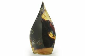 Polished Indonesian Blue Amber Flame #383358