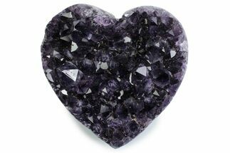 Dark Purple Amethyst Heart - Uruguay #383320
