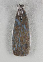 Blue/Green/Brown Dinosaur Gembone Pendant #22533