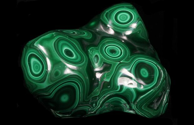 polished malachite