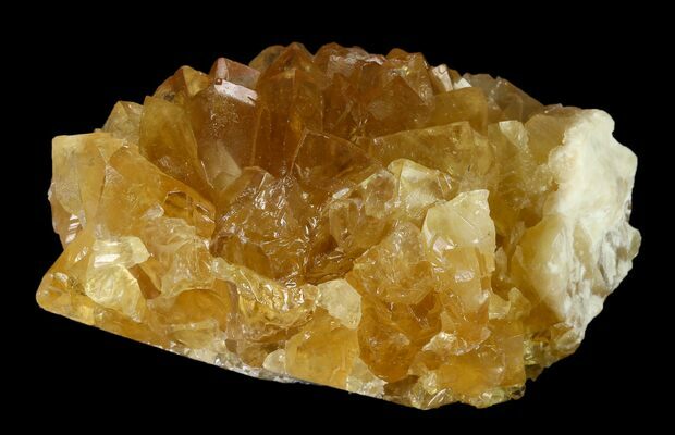 3 Lustrous Yellow Calcite Crystal Cluster Fluorescent For Sale 1386 Fossilera Com